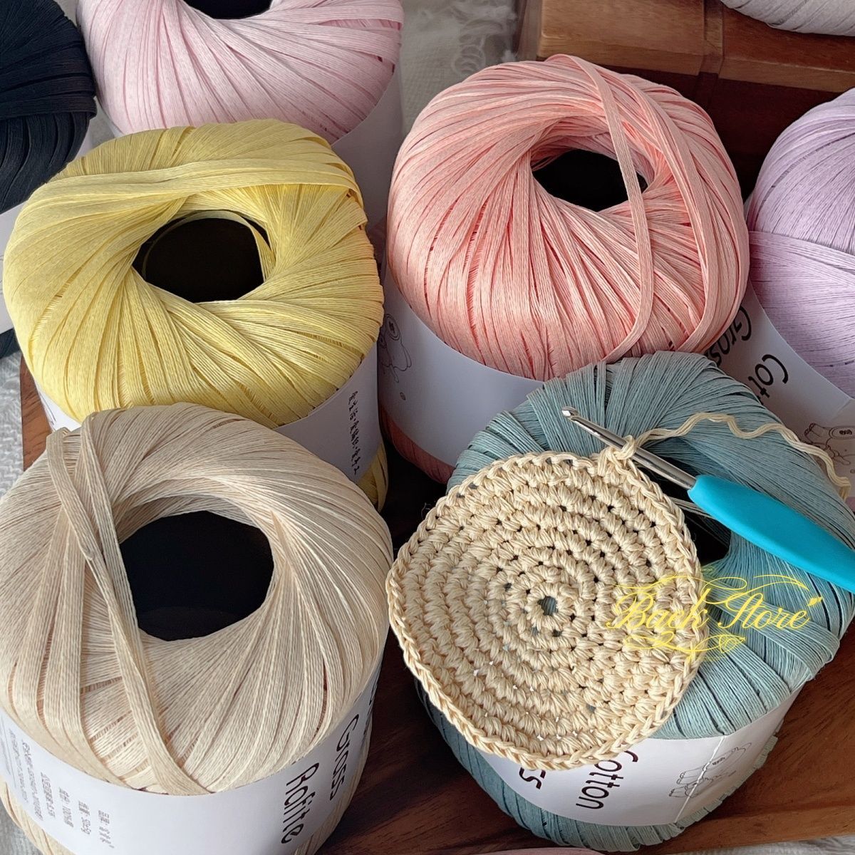 Crochet Bag Raffia - 102 м/рулон, разноцветная пряжа из рафии