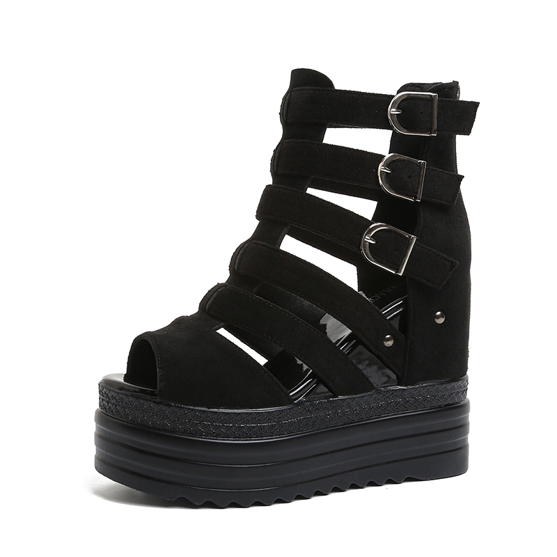 Wedge Espadrille Women - Женские летние кожаные сандалии на платформе