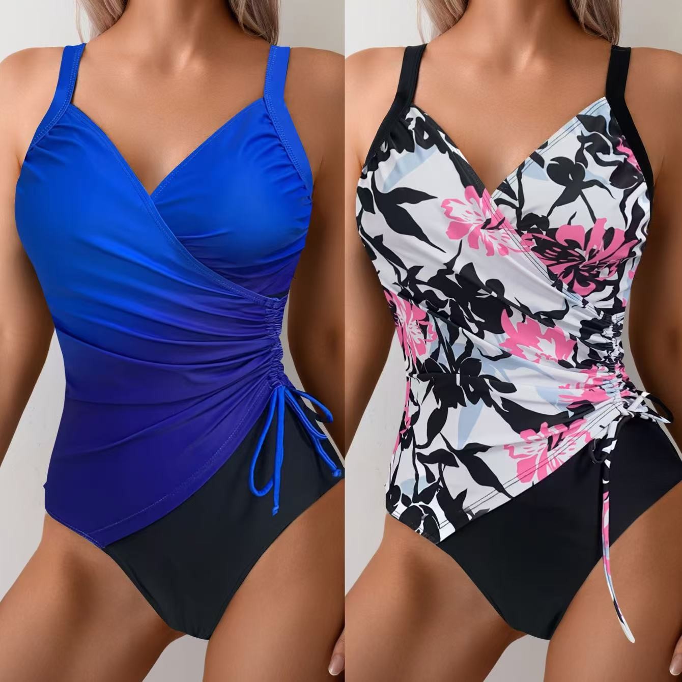 Swimsuit Bikini Ruched - Женский танкини с утягивающим эффектом, без