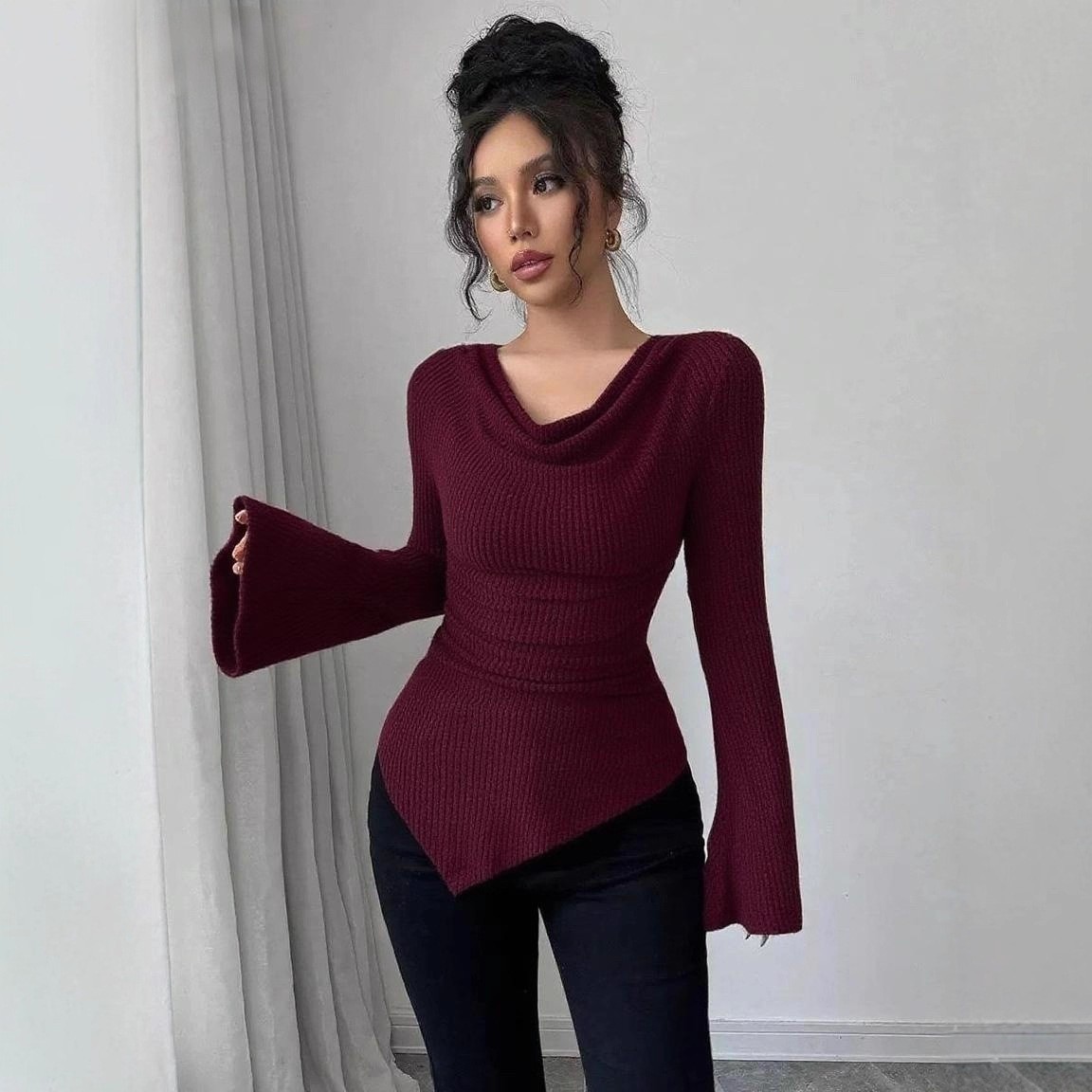 Женская блузка с длинным рукав – обзор и цена Blouse Off Shoulder