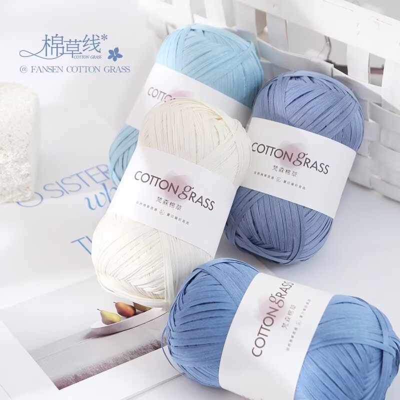Пряжа из хлопковой травы 50 г, – обзор и цена Crochet Bag Raffia